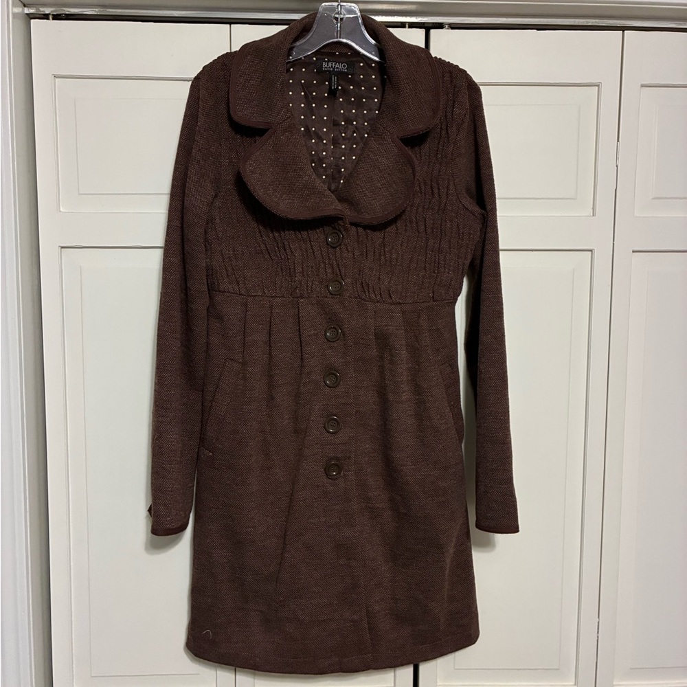 Buffalo David Bitton Brown Coat with patterned lining